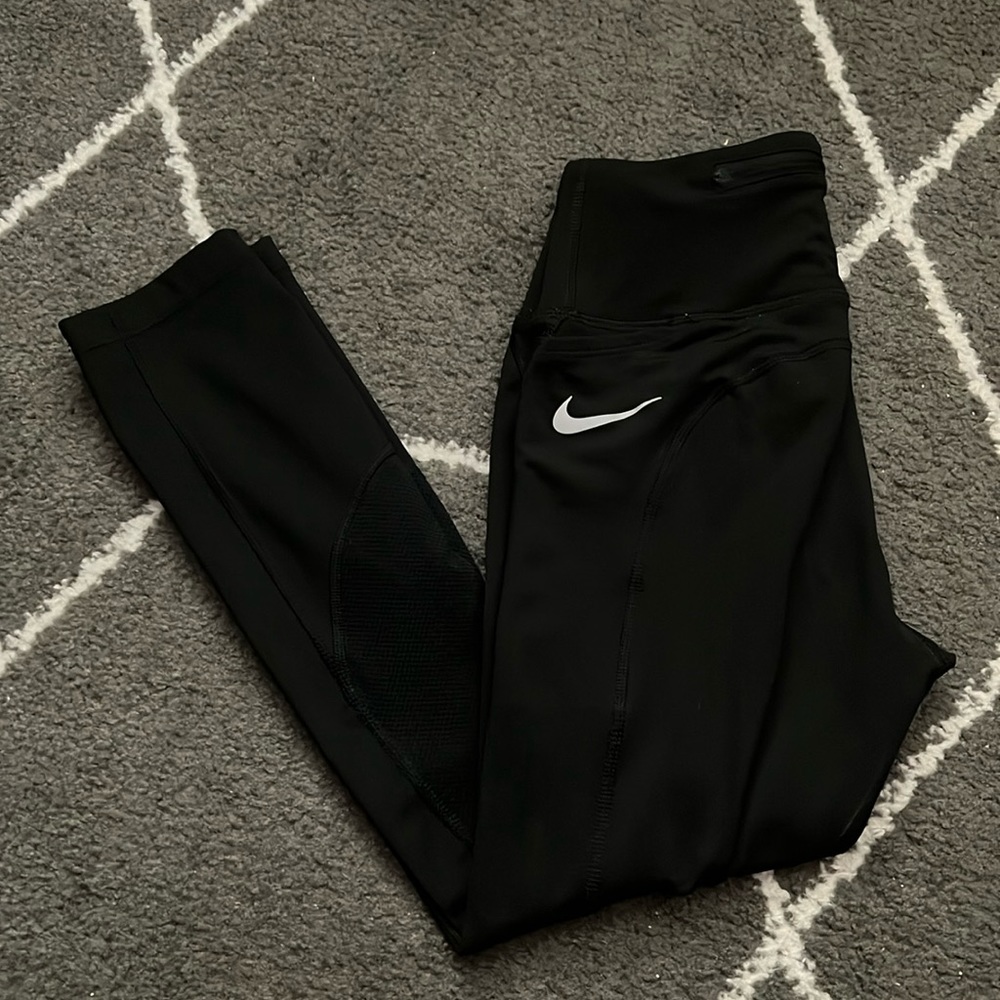Nike Dri-Fit Athletic Running Leggings with Mesh Panels